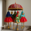 Handcrafted Rajasthani Hanging Doll Set – Terracotta Folk Decor Toy
